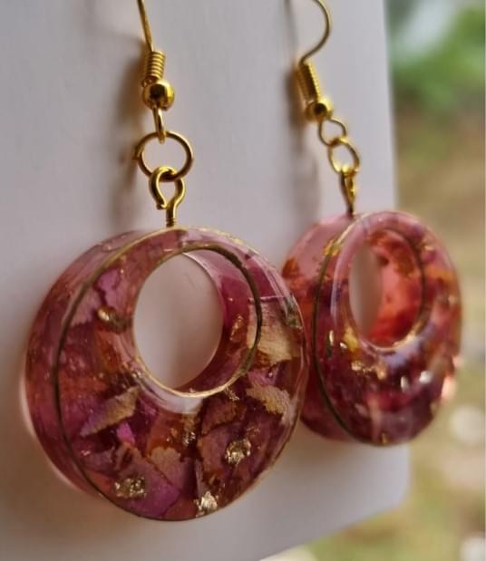 Resin Red Earrings Jwellery